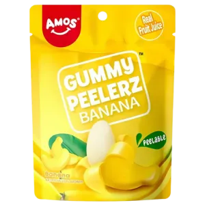 Amos Gummy Banana Peelerz 120g - 12 Count