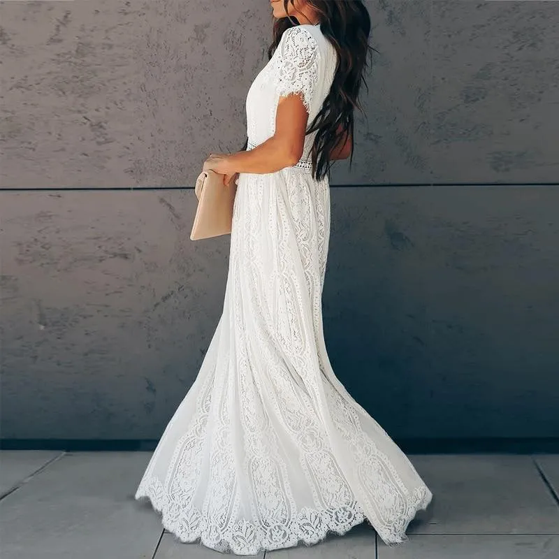Boho Dress - White Lace