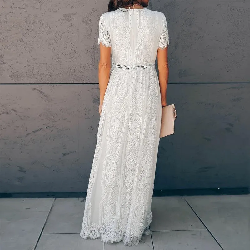 Boho Dress - White Lace