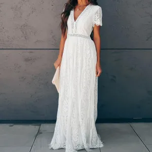 Boho Dress - White Lace