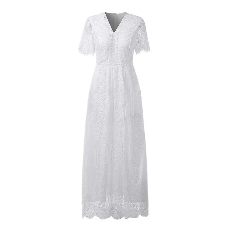 Boho Dress - White Lace