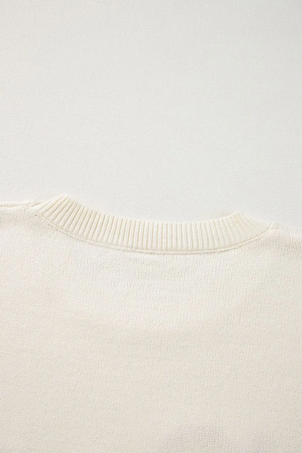 Cozy apricot "Boo" sweater