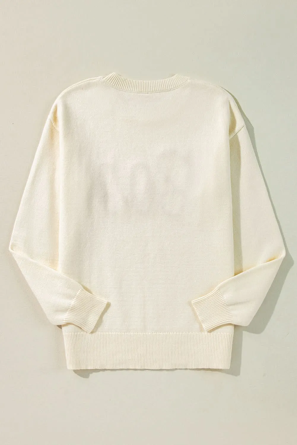 Cozy apricot "Boo" sweater