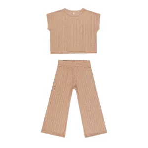 Cozy Rib Knit Set | Grapefruit