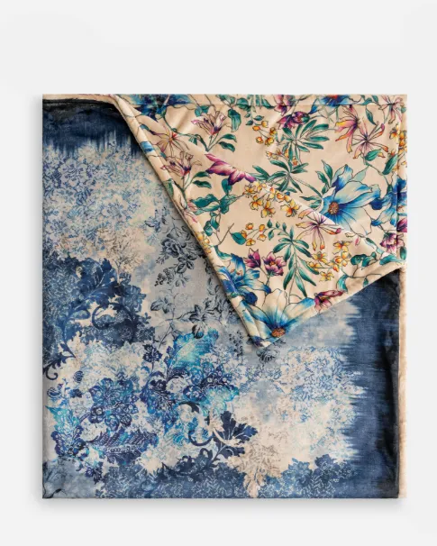 Denim Lace Cozy Blanket