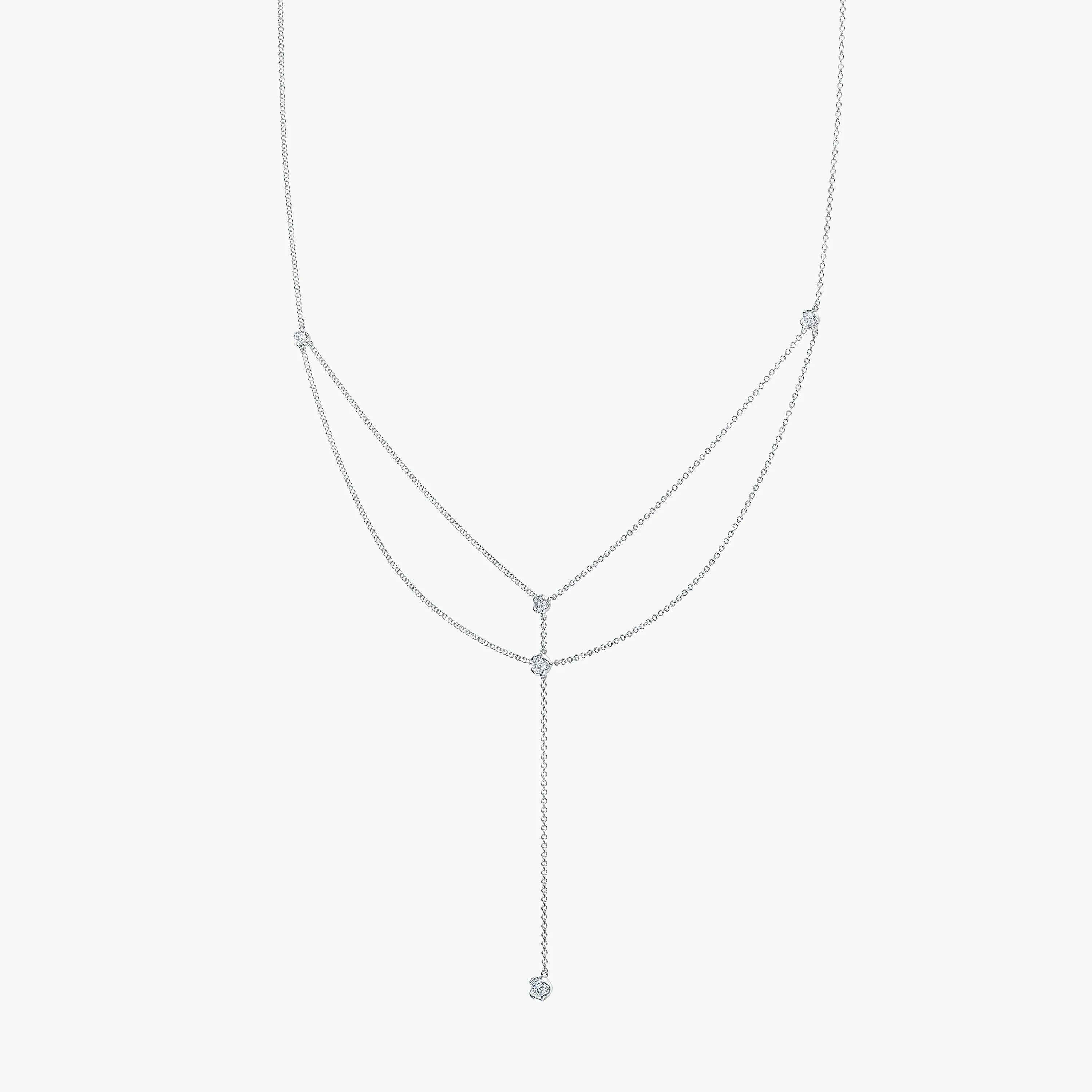 Double-Layered Lariat Necklace