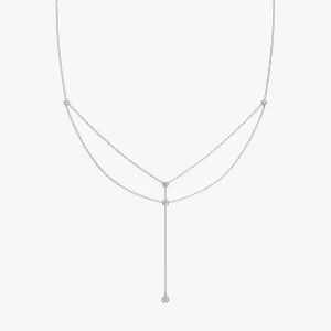 Double-Layered Lariat Necklace