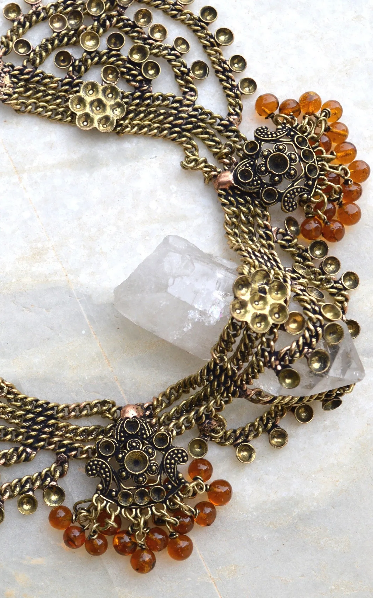 Gypsy Brass and bead Anklets