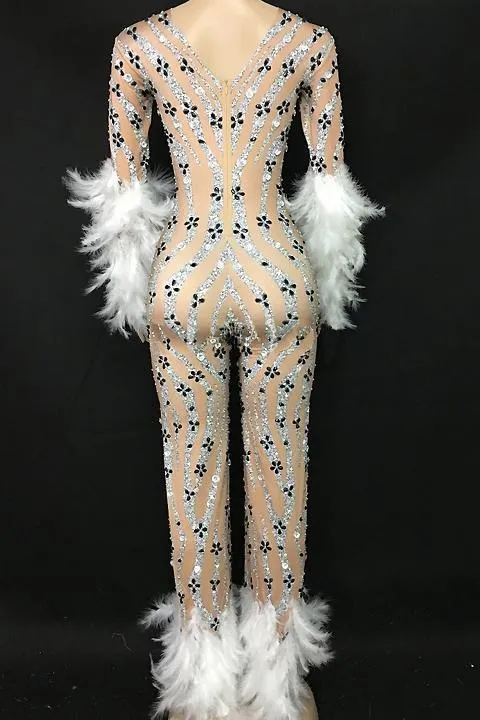 Neveah Feather Bodysuit